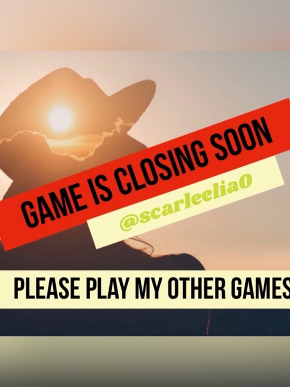 Game Ending Soon please Follow Other Games